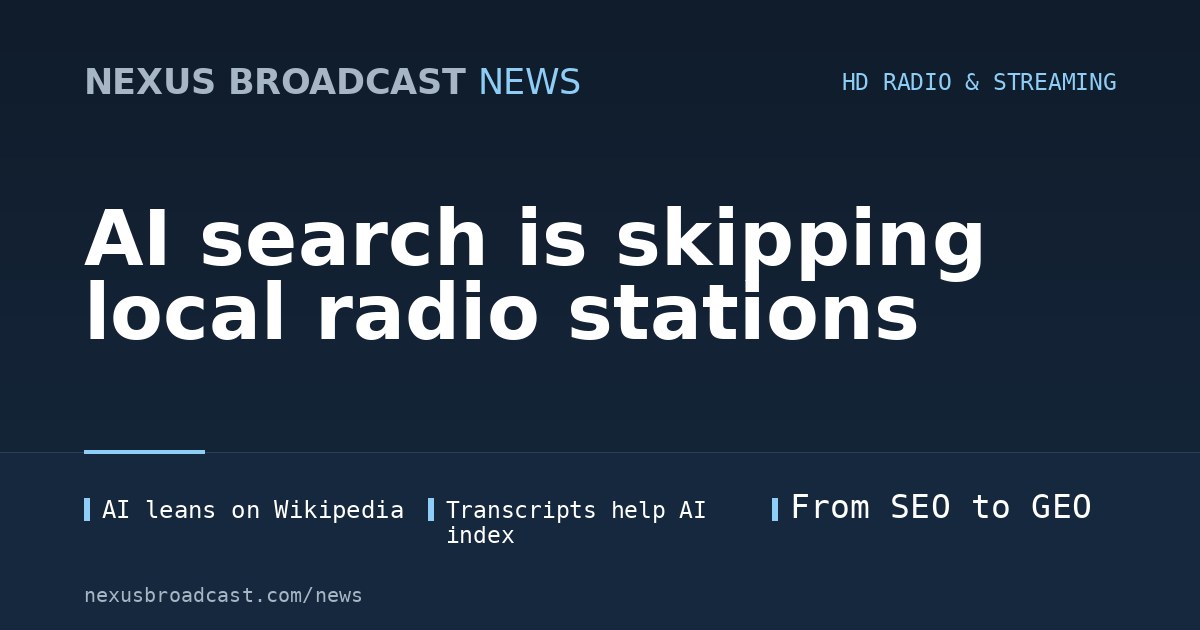 AI search is skipping local radio stations